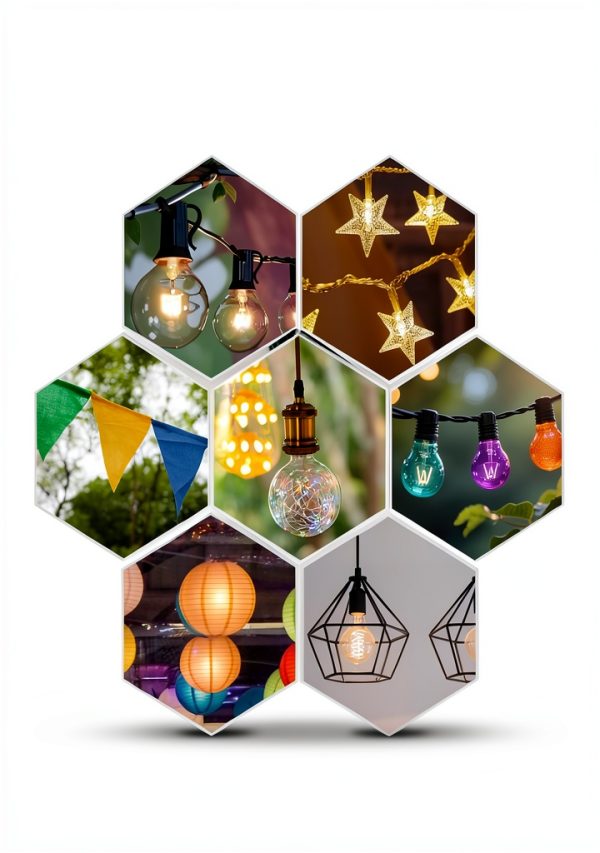 LRYXEG Outdoor String Light Poles Weather Resistant Metal-2