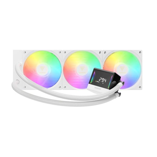 GAMDIAS CHIONE E4-360 WH Liquid CPU Cooler Digital Display-9