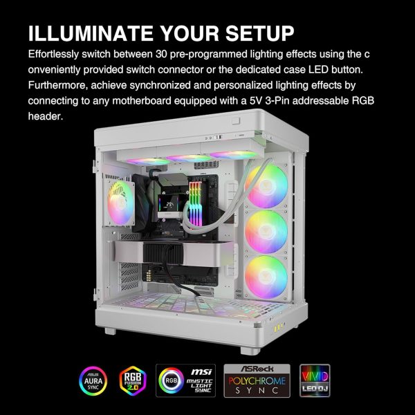 GAMDIAS CHIONE E4-360 WH Liquid CPU Cooler Digital Display-6