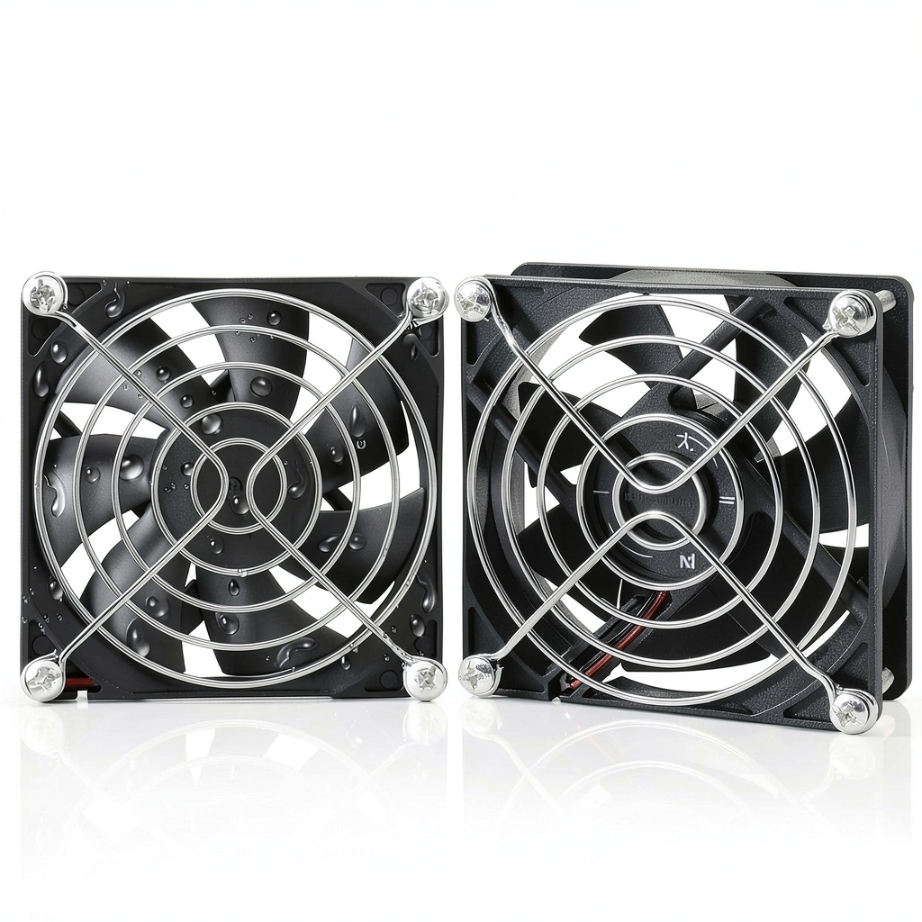 RZKKJ 80mm fan installed in a refrigerator cooling system