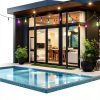 LRYXEG Outdoor String Light Poles Weather Resistant Metal-3