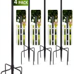 LRYXEG Outdoor String Light Poles Weather Resistant Metal-0
