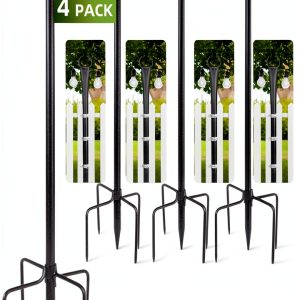 LRYXEG Outdoor String Light Poles Weather Resistant Metal-0