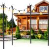 LRYXEG Outdoor String Light Poles Weather Resistant Metal-4