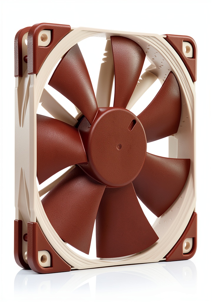 Installing Noctua NF-F12 5V quiet cooling fan in a metal industrial enclosure