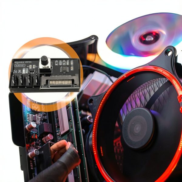 HUAREW 4 Pin PWM Fan Speed Controller Adapter PC Cooling-6