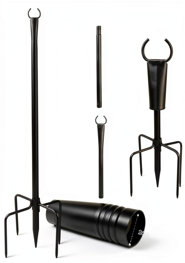 LRYXEG Outdoor String Light Poles Weather Resistant Metal-8