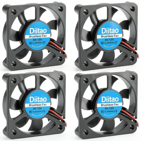 Diitao 50mm DC 12V Cooling Fan for 3D Printers Electronics-0