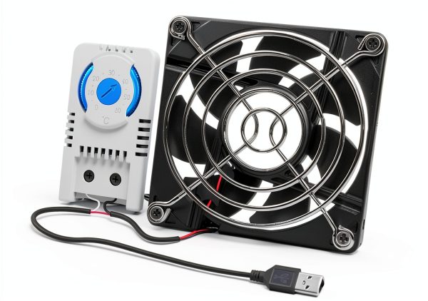 VONNST 120mm USB Quiet Cooling Fan Thermostat Control-2