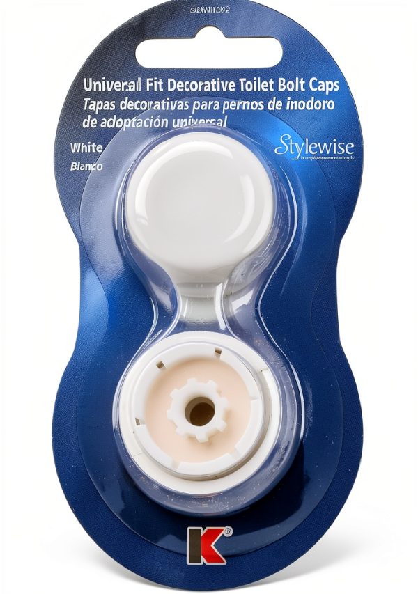 Plumb Pak Toilet Bolt Caps White Plastic Push On-1