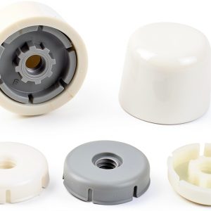 Plumb Pak Toilet Bolt Caps White Plastic Push On-0