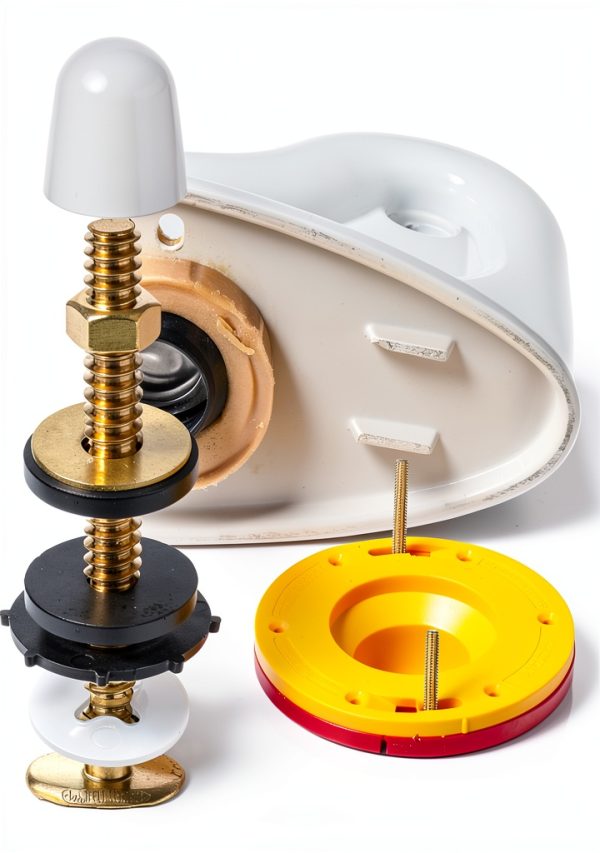 Gtziqa Toilet Bolt Kit 16pcs White/Gold Floor Flange Repair Set-5