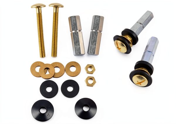 Hibbent Toilet Floor Bolt Set Rubber Grommets-4