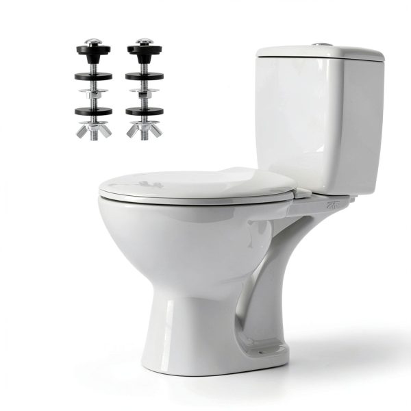 AUGHOA Toilet Bolt Kit 2.87in Stainless Steel with Rubber Washers-6