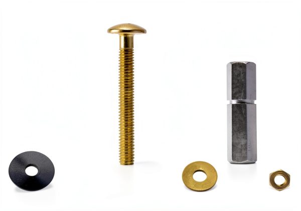 Hibbent Toilet Floor Bolt Set Rubber Grommets-3