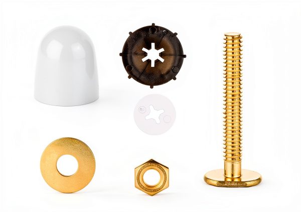 Gtziqa Toilet Bolt Kit 16pcs White/Gold Floor Flange Repair Set-2