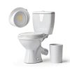Blulu Toilet Bolt Cap Set 32pcs White Plastic Round Cover 1.45in-5
