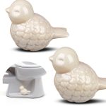 Ceramic Toilet Bolt Cover Set SynHHergyx Bird Design Install 2 Pack-0