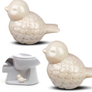 Ceramic Toilet Bolt Cover Set SynHHergyx Bird Design Install 2 Pack-0