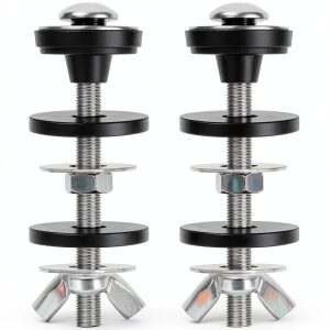 AUGHOA Toilet Bolt Kit 2.87in Stainless Steel with Rubber Washers-0
