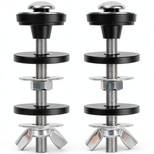 AUGHOA Toilet Bolt Kit 2.87in Stainless Steel with Rubber Washers-0