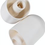 Toilet Floor Cap Set GrandEZ-Products Model 011 White Dual Shaft Caps-0