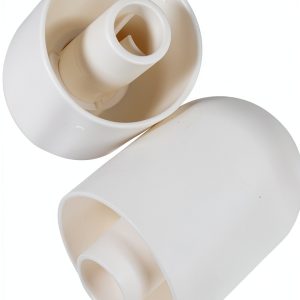 Toilet Floor Cap Set GrandEZ-Products Model 011 White Dual Shaft Caps-0