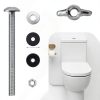 AUGHOA Toilet Bolt Kit 2.87in Stainless Steel with Rubber Washers-2