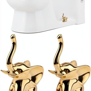 Toilet Bolt Cover Solaradgy Gold Elephant Ceramic MTLS001 Set-0