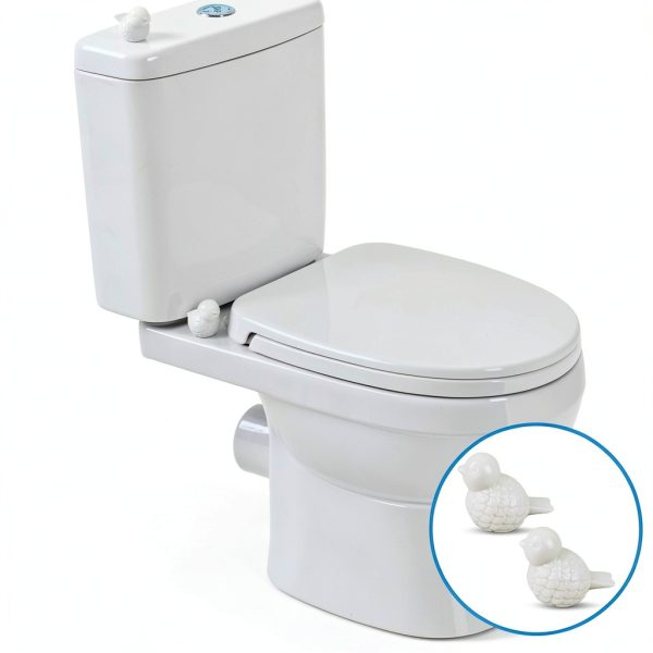 Ceramic Toilet Bolt Cover Set SynHHergyx Bird Design Install 2 Pack-6