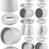 Blulu Plastic Toilet Bolt Cap 16pcs White Round 1.45in Universal-0