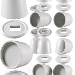 Blulu Plastic Toilet Bolt Cap 16pcs White Round 1.45in Universal-0