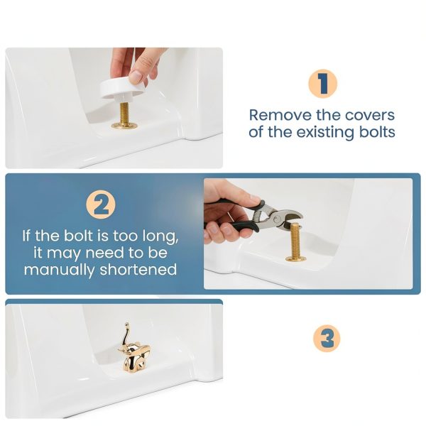 Toilet Bolt Cover Solaradgy Gold Elephant Ceramic MTLS001 Set-2