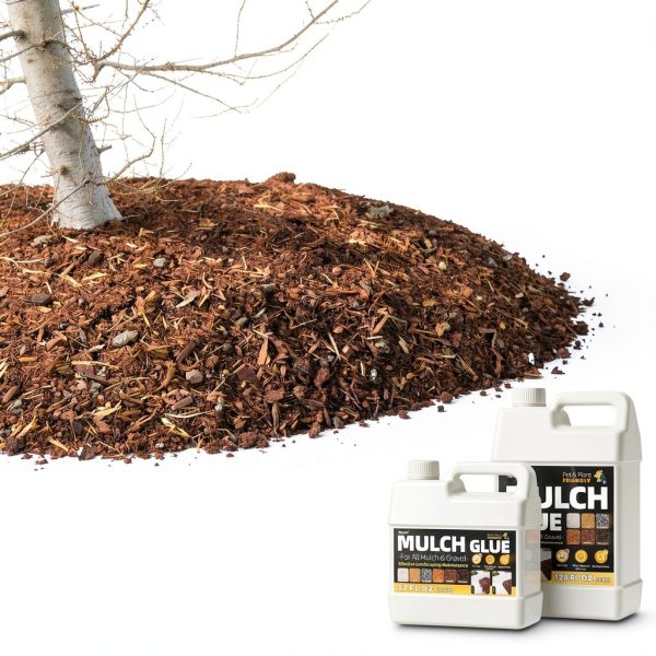 128oz Strong Mulch Glue, Rock Glue for Landscaping, Fast-Dry Gravel Binder,Landscape Lockdown Sticky Adhesive Spray Easily Holds Rubber, Stone, Pebble, Pea Gravel Mulch Anchor for Indoor, Outdoor-4