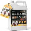 128oz Strong Mulch Glue, Rock Glue for Landscaping, Fast-Dry Gravel Binder,Landscape Lockdown Sticky Adhesive Spray Easily Holds Rubber, Stone, Pebble, Pea Gravel Mulch Anchor for Indoor, Outdoor-0