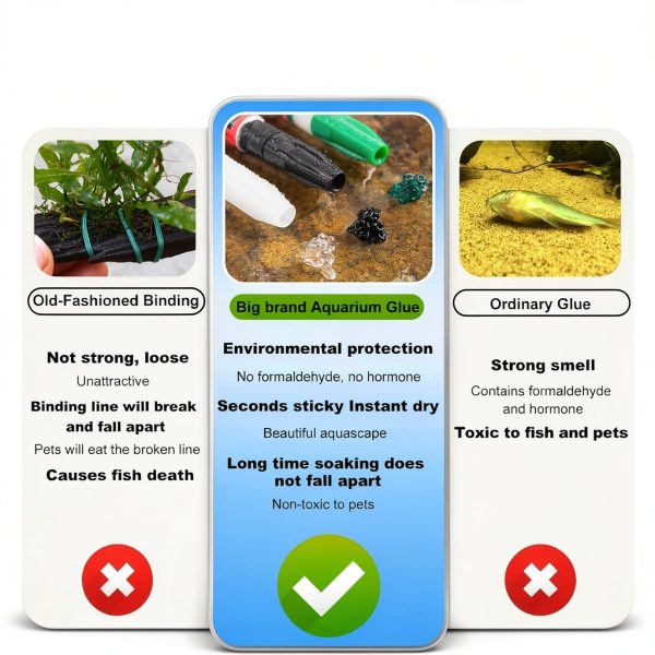 Aquarium Glue Veythor 6Pcs Instant Coral Adhesive Quick Dry Waterproof-6