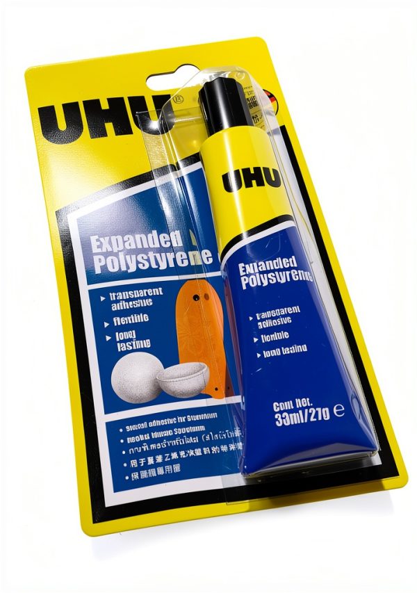 UHU Expanded Polystyrene Transparent Adhesive 33ml Solvent Free-0