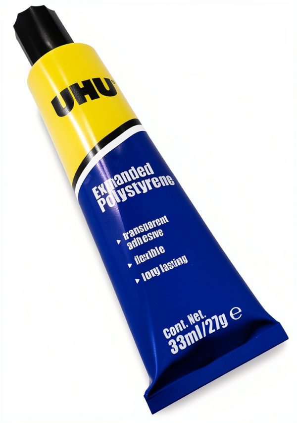UHU Expanded Polystyrene Transparent Adhesive 33ml Solvent Free-2