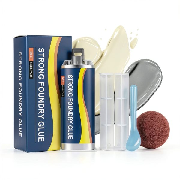 Strong Foundry Glue, Metal Repair Glue, High Temperature Resistant Casting Repair, Heavy Duty & Waterproof, Suitable for Repair Metal, Steel, Iron, Aluminum, Plastics, Various Materials-2PCS-1
