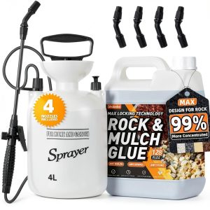 Rock Glue 1 Gallon Landscape Binder with Sprayer Shabebe 99% Adhesion-0