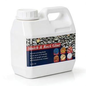 Mulch and Rock Glue for Landscaping, Fast Drying Gravel Binder, Reliable and Non-Toxic Lockdown Sticky Rock Glue for Pea Gravel and Rocks, Lasts up to 12-24 Months-0