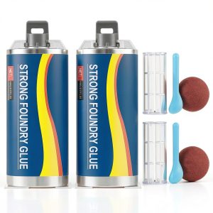 Strong Foundry Glue, Metal Repair Glue, High Temperature Resistant Casting Repair, Heavy Duty & Waterproof, Suitable for Repair Metal, Steel, Iron, Aluminum, Plastics, Various Materials-2PCS-0