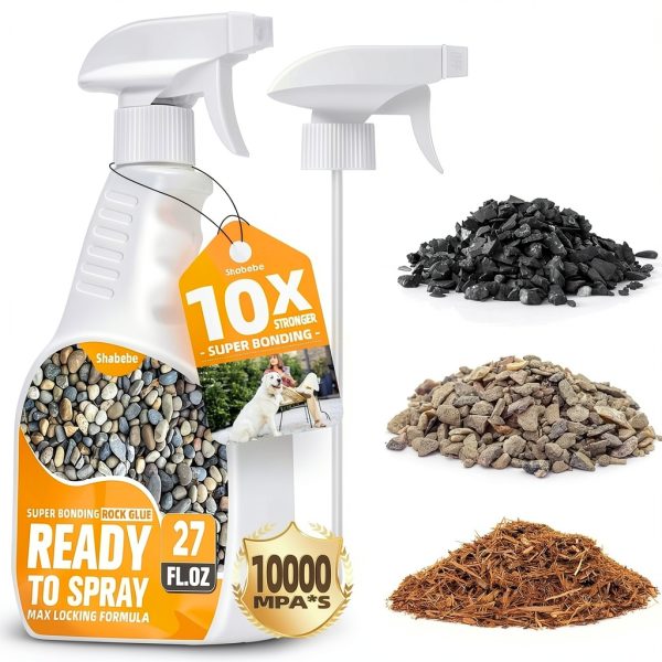 Rock Glue for Landscaping 27oz Sprayer by Shabebe Water-Based Adhesive-0
